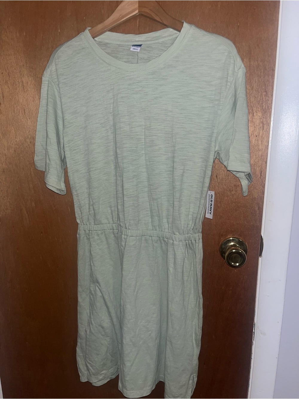 Old Navy Light Sage Green Casual Tee Dress